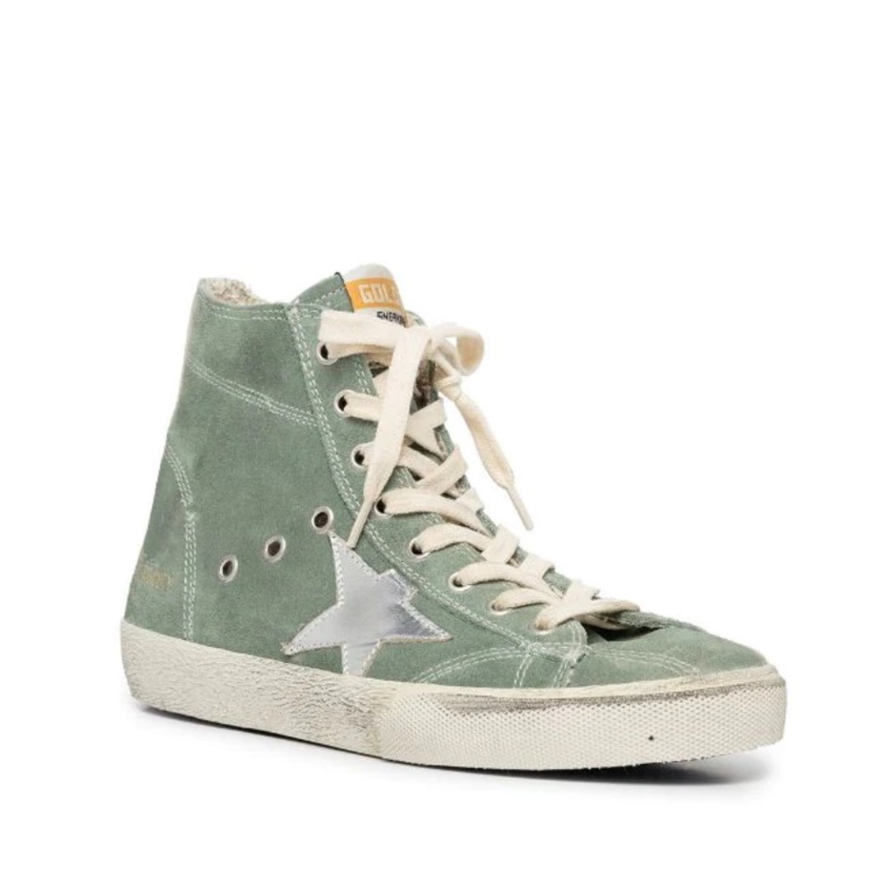 Golden Goose Francy Classic military green/silver/white, size 38.